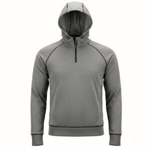 90 Degrees Reflex Pullover Hoodie Mens XL Heather Grey Quarter 1/4 Zip Outdoor